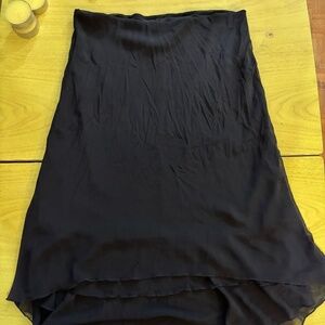 Vintage flow skirt mesh black 90s